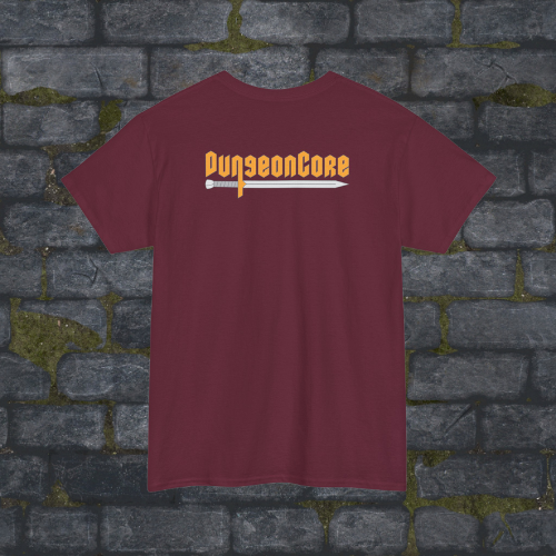 Maroon DungeonCore Sword Logo T-shirt