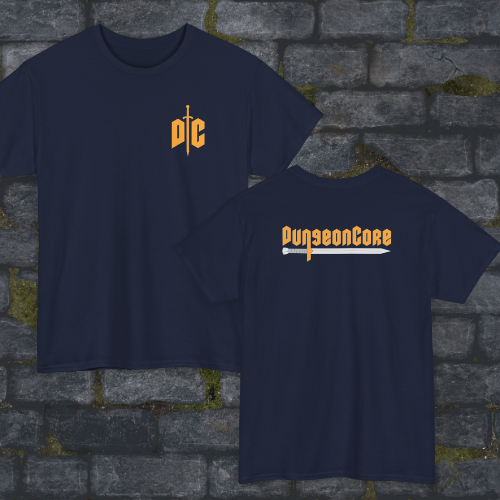 Navy DungeonCore Sword Logo T-shirt