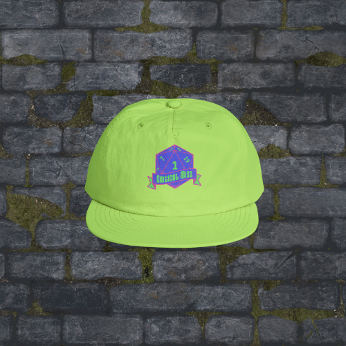 D20 Critical Miss Nylon Unstructured Hat Citrus