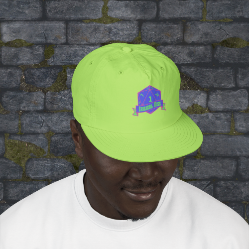 D20 Critical Miss Nylon Unstructured Hat Citrus